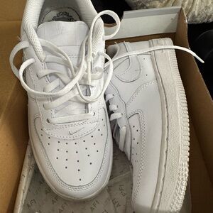 Nike Air Force 1 White Sneakers Size 3y
